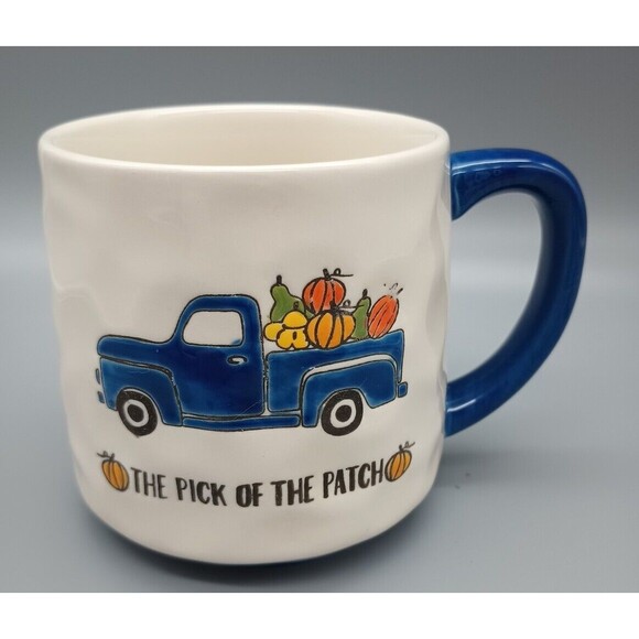 Lang Design Mug The Pick Of The Patch Pumpkins Blue Truck - Picture 2 of 6